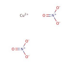 Copper(II) nitrate trihydrate (CAS 10031-43-3) - chemical structure image