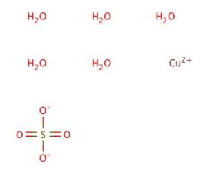 Copper (II) sulfate pentahydrate (CAS 7758-99-8) - chemical structure image