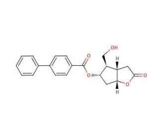 (&plus;)-Corey lactone, 4-phenylbenzoate alcohol (CAS 39265-57-1) - chemical structure image