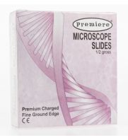 CrystalCruz&reg; Adhesive Micro Slides, 72/pk showcasing the premium packaging. The slides are for secure mounting of biologic