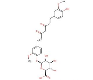 Curcumin &beta;-D-Glucuronide (CAS 227466-72-0) - chemical structure image