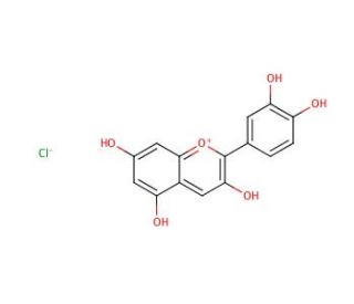 Cyanidin chloride (CAS 528-58-5) - chemical structure image