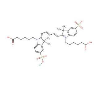 Cyanine 5 Bihexanoic Acid Dye, Potassium Salt (CAS 252255-40-6) - chemical structure image