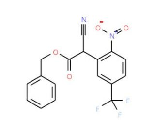 Cyano-(2-nitro-5-trifluoromethyl-phenyl)-acetic acid benzyl ester - chemical structure image