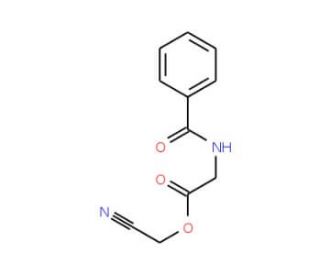 cyanomethyl (benzoylamino)acetate (CAS 4816-94-8) - chemical structure image