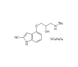 Cyanopindolol hemifumarate (CAS 106469-57-2) - chemical structure image