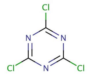 Cyanuric chloride (CAS 108-77-0) - chemical structure image