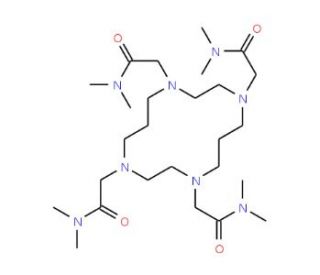 Cyclam-N,N&prime;,N",N&prime;"-tetrakis(N,N-dimethyl-2-acetamide) (CAS 345612-68-2) - chemical structure image