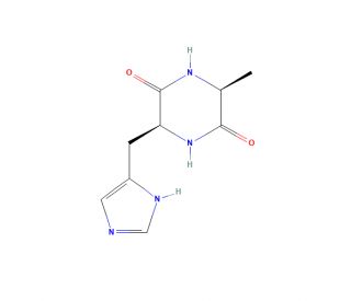 Cyclo(-Ala-His) (CAS 54300-25-3) - chemical structure image