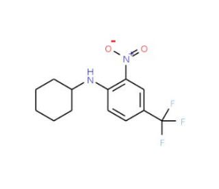 Cyclohexyl-(2-nitro-4-trifluoromethyl-phenyl)-amine (CAS 87815-78-9) - chemical structure image