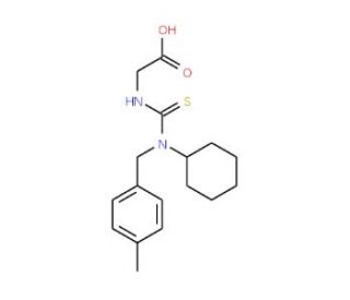 ({[Cyclohexyl(4-methylbenzyl)amino]-carbonothioyl}amino)acetic acid - chemical structure image