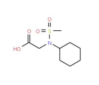 (Cyclohexyl-methanesulfonyl-amino)-acetic acid - chemical structure image