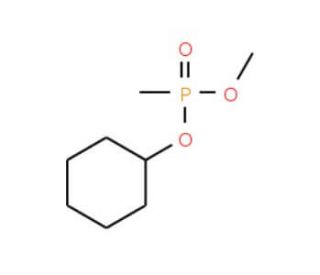 Cyclohexyl methyl methylphosphonate (CAS 7040-52-0) - chemical structure image