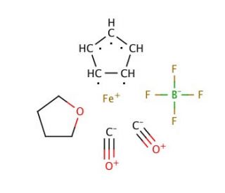 Cyclopentadienyldicarbonyl(tetrahydrofuran)iron(II) tetrafluoroborate (CAS 63313-71-3) - chemical structure image