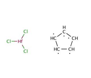 Cyclopentadienylhafnium(IV) trichloride (CAS 61906-04-5) - chemical structure image