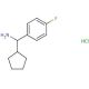 Cyclopentyl(4-fluorophenyl)methanamine hydrochloride - chemical structure image