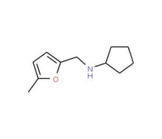 Cyclopentyl-(5-methyl-furan-2-ylmethyl)-amine - chemical structure image
