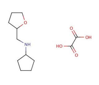 Cyclopentyl-(tetrahydro-furan-2-ylmethyl)-amineoxalate - chemical structure image