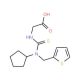 ({[Cyclopentyl(thien-2-ylmethyl)amino]-carbonothioyl}amino)acetic acid - chemical structure image