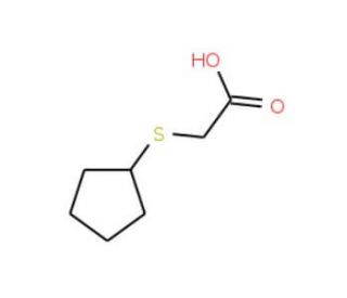 (Cyclopentylthio)acetic acid (CAS 52363-14-1) - chemical structure image