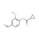 Cyclopropanecarboxylic acid 4-formyl-2-methoxy-phenyl ester (CAS 380336-99-2) - chemical structure image