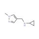 Cyclopropyl-(1-methyl-1H-pyrazol-4-ylmethyl)-amine - chemical structure image