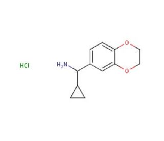 Cyclopropyl(2,3-dihydro-1,4-benzodioxin-6-yl)methanamine hydrochloride - chemical structure image