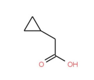Cyclopropylacetic acid (CAS 5239-82-7) - chemical structure image