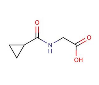 [(cyclopropylcarbonyl)amino]acetic acid (CAS 64513-70-8) - chemical structure image