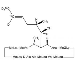 Cyclosporin A-13C2,d4 (CAS 59865-13-3 (unlabeled)) - chemical structure image