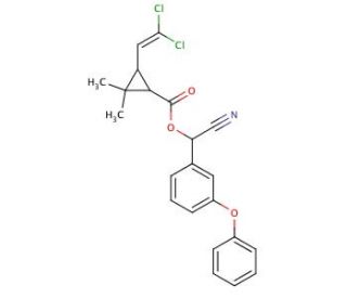 Cypermethrin (CAS 52315-07-8) - chemical structure image