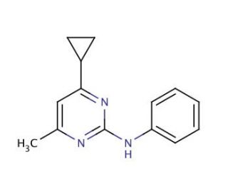 Cyprodinil (CAS 121552-61-2) - chemical structure image