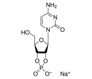 Cytidine 2&prime;:3&prime;-cyclic monophosphate monosodium salt (CAS 15718-51-1) - chemical structure image