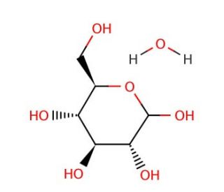 D-(&plus;)-Glucose monohydrate (CAS 14431-43-7) - chemical structure image
