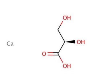 D-(&plus;)-Glyceric acid hemicalcium salt (CAS 14028-62-7) - chemical structure image