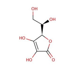 D-(&minus;)-Isoascorbic acid (CAS 89-65-6) - chemical structure image