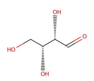 D-(&minus;)-Threose (CAS 95-43-2) - chemical structure image