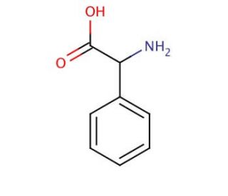 D-(&minus;)-&alpha;-Phenylglycine (CAS 875-74-1) - chemical structure image