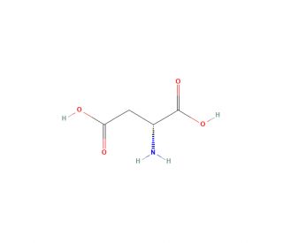D-Aspartic acid (CAS 1783-96-6) - chemical structure image