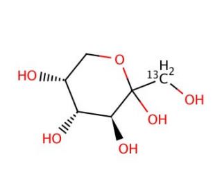 D-Fructose-1-13C (CAS 108311-21-3) - chemical structure image