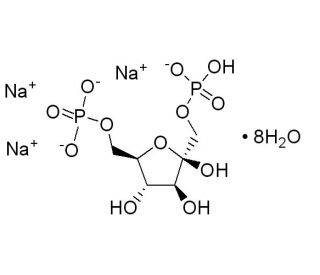 D-Fructose 1,6-bisphosphate trisodium salt octahydrate (CAS 81028-91-3) - chemical structure image