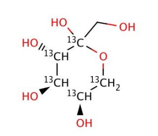 D-Fructose-13C6 (CAS 201595-65-5) - chemical structure image