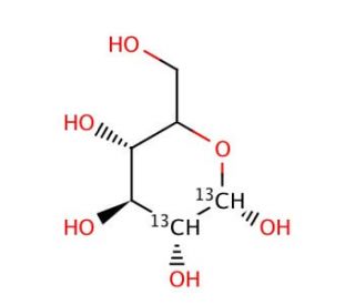 D-Glucose-1,2-13C2 (CAS 261728-61-4) - chemical structure image