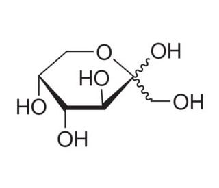 D-(&minus;)-Fructose (CAS 57-48-7) - chemical structure image