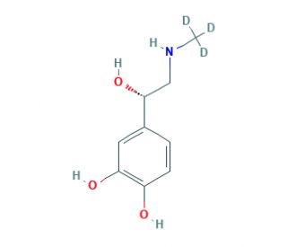 D-(&plus;)-Epinephrine-d3 (CAS 150-05-0) - chemical structure image