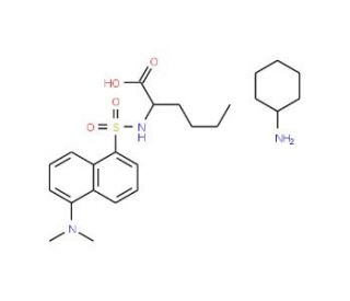 Dansyl-DL-norleucine cyclohexylammonium salt (CAS 84540-65-8) - chemical structure image