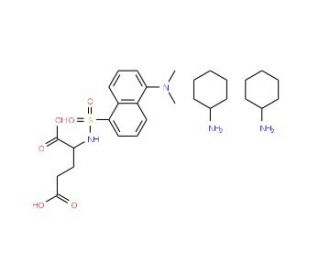 Dansyl-L-glutamic acid bis(cyclohexylammonium) salt (CAS 53332-33-5) - chemical structure image