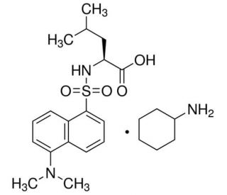 Dansyl-L-leucine cyclohexylammonium salt (CAS 42954-58-5) - chemical structure image