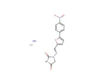 Dantrolene, Sodium Salt Hemiheptahydrate (CAS 24868-20-0) - chemical structure image