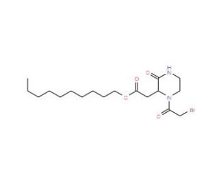 Decyl 2-[1-(2-bromoacetyl)-3-oxo-2-piperazinyl]-acetate - chemical structure image